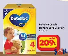 BEBELAC ÇOCUK DEVAM SÜTÜ ÇEŞİTLERİ 400 G